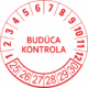 Kontrolné a kalibračné značení - Koliesko na 6 rokov: Budúca kontrola 23/24/25/26/27/28 (Oranžové)
