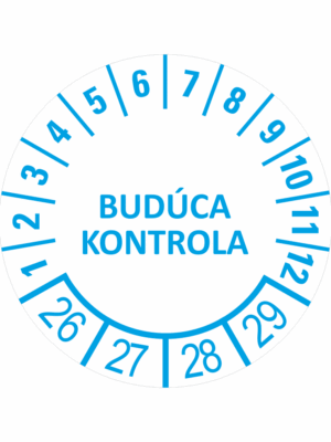 Kontrolné a kalibračné značení - Koliesko na 4 roky: Budúca kontrola 2027/28/29/30 (Modré)