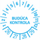 Kontrolné a kalibračné značení - Koliesko na 4 roky: Budúca kontrola 2027/28/29/30 (Modré)