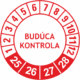 Kontrolné a kalibračné značení - Koliesko na 4 roky: Budúca kontrola 2025/26/27/28 (Červené)