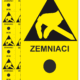 Elektro značenie - ESD značky: Zemniaci bod + Symbol