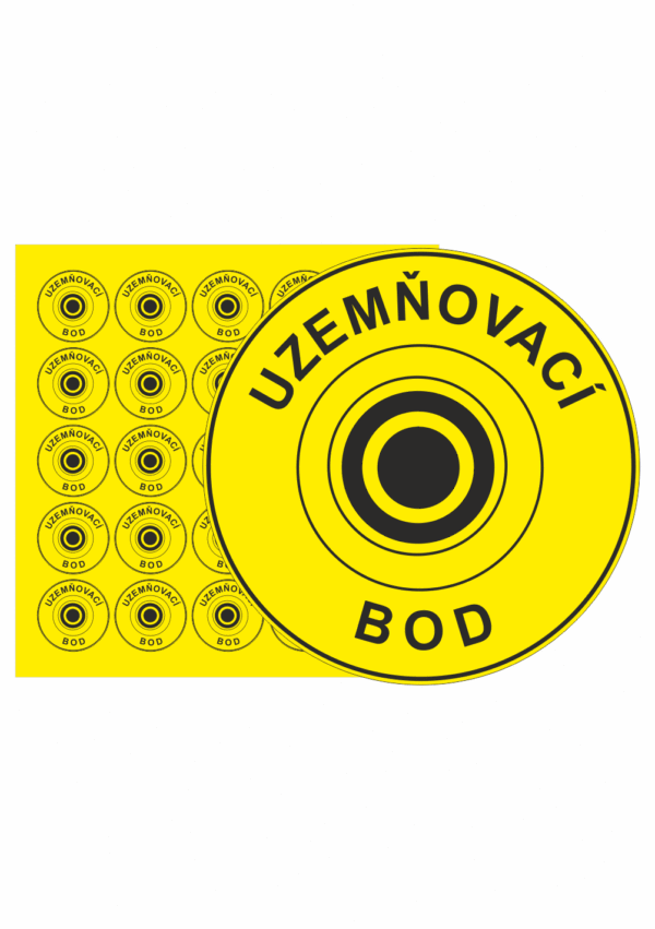 Elektro značenie - ESD značky: Uzemňovací bod