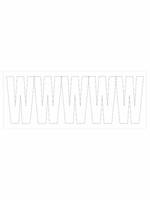 Čísla a písmena - Samolepiace písmena rezana: W (Bielé)