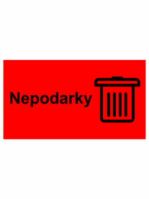 Kontrolné a kalibračné značení - Štítok kvality a organizacie: Nepodarky + Symbol