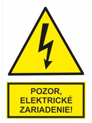 Elektro značenie - Elektro výstrahy: Pozor, elektrické zariadenie!