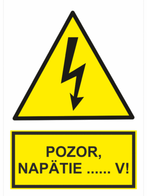 Elektro značenie - Elektro výstrahy: Pozor, napätie .... V!