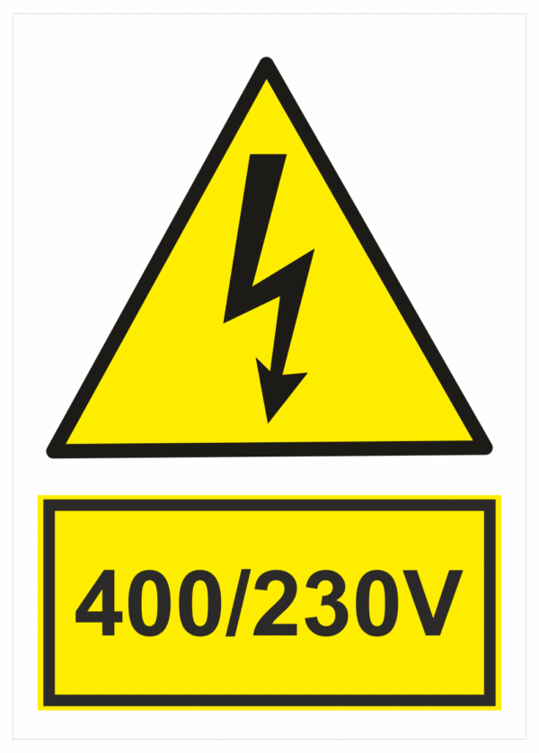 Elektro značenie - Elektro výstrahy: 400/230V