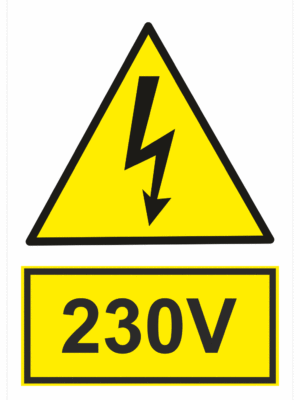 Elektro značenie - Elektro výstrahy: 230V