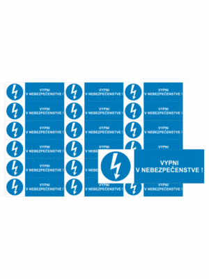 Elektro značenie - Symboly a aršíky: Vypni v nebezpečenstve