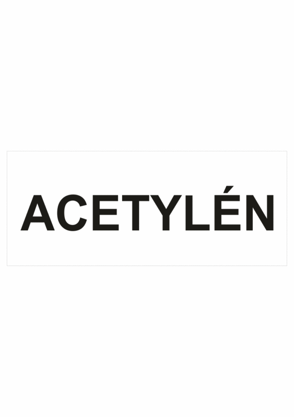 Označenie obalov nebezpečných látok - Tlakové nádoby a plyny: Acetylén (Text)