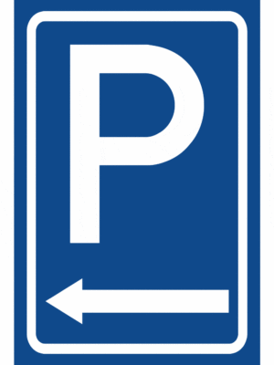 Značenie budov a priestorov - Parkovanie: Parkovisko šípka vlavo