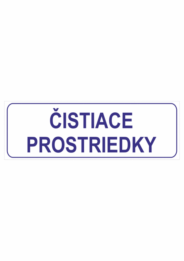 Značenie budov a pristor - Označenie miestností textom: Čistiace prostriedky