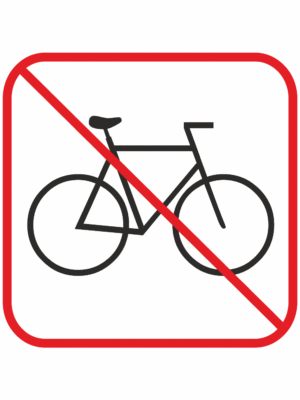 Značenie budov a pristor - Piktogramy na samolepiacej fólii: Bicykel (štvorec)