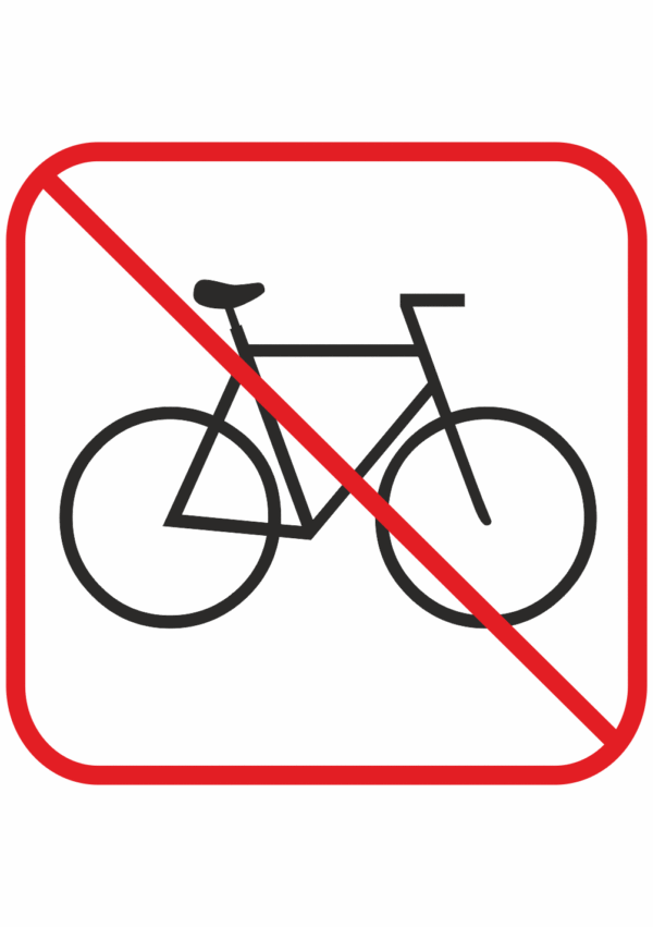 Značenie budov a pristor - Piktogramy na samolepiacej fólii: Bicykel (štvorec)
