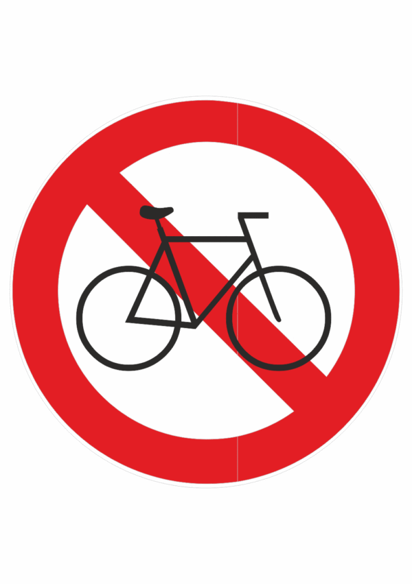 Značenie budov a pristor - Piktogramy na samolepiacej fólii: Bicykel (Kruh)