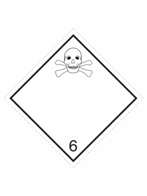 Označenie obalov nebezpečných látok - Symboly ADR: Toxické látky č.6