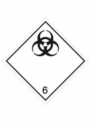Označenie obalov nebezpečných látok - Symboly ADR: Infekčná látka / Biologické riziko č.6