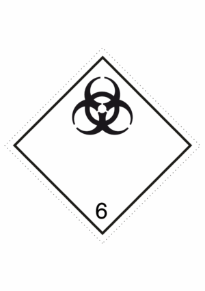 Označenie obalov nebezpečných látok - Symboly ADR: Infekčná látka / Biologické riziko č.6