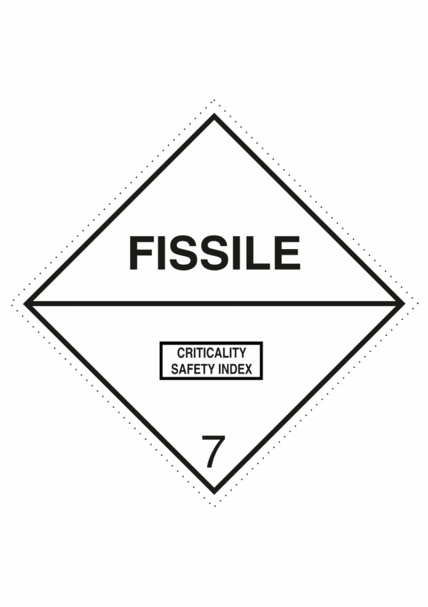 Označenie obalov nebezpečných látok - Symboly ADR: Fissile / Štiepné látky