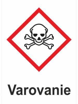 Označenie obalov nebezpečných látok - Výstražné symboly GHS/CLP s textom Varovanie: Toxické
