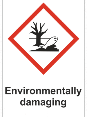 Označenie obalov nebezpečných látok - GHS symboly s textom: Environmentally damaging