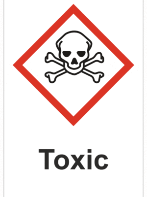 Označenie obalov nebezpečných látok - GHS symboly s textom: Toxic