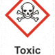 Označenie obalov nebezpečných látok - GHS symboly s textom: Toxic