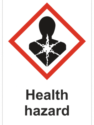 Označenie obalov nebezpečných látok - GHS symboly s textom: Health hazard