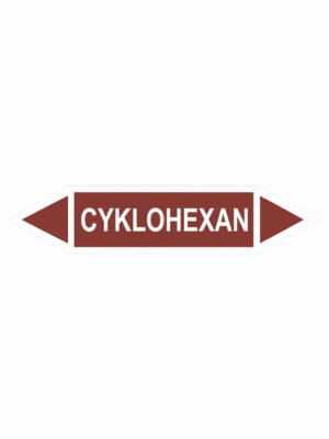 Značenie potrubí - Obojsmerné šípky bez symbolu: Cyklohexan