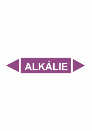 Značenie potrubí - Obojsmerné šípky bez symbolu: Alkálie