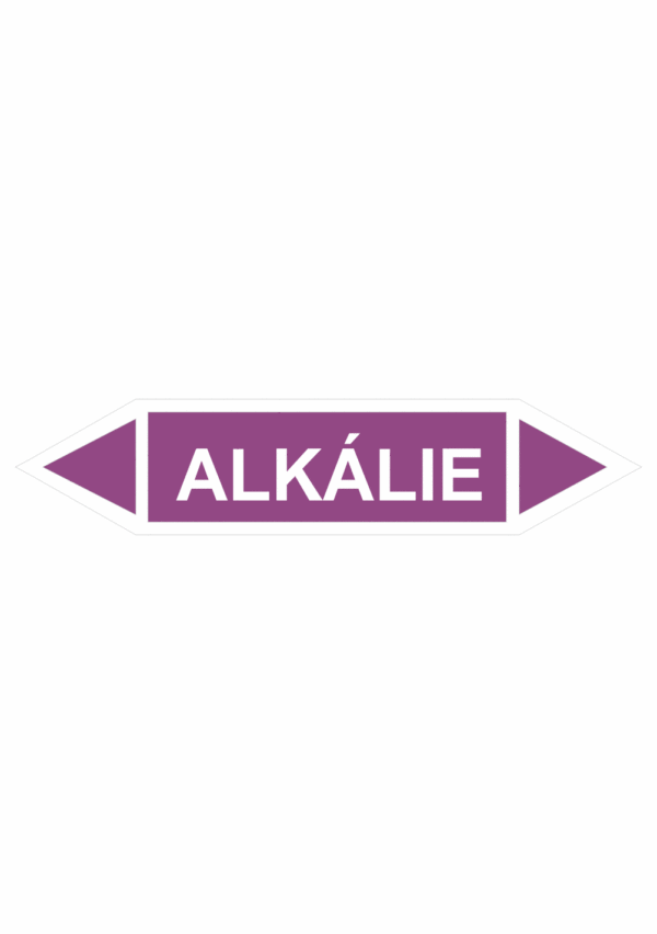 Značenie potrubí - Obojsmerné šípky bez symbolu: Alkálie