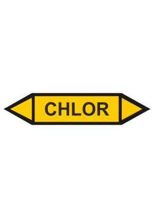 Značenie potrubí - Obojsmerné šípky bez symbolu: Chlor