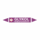 Značenie potrubí - Obojsmerné šípky se symboly: Glykol / Nebezpečenstvo