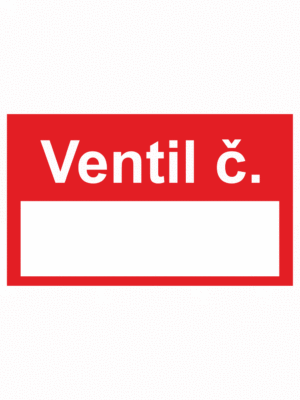 Značenie potrubie: Ventil číslo – červená
