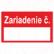 Značenie potrubie: Zariadenie číslo - červená