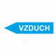 Značenie potrubí - Jednosmerné šípky: Vzduch (Text, velkosť 2,3, smer vľavo)
