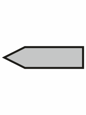 Značenie potrubí - Jednosmerné šípky: Para (Velkosť 2 - Bez textu)