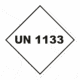 Označenie obalov nebezpečných látok - UN čísla a nápisy: UN 1133 (kosočtverec)