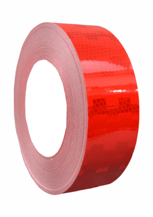 Značení vozidel - Označení nákladních automobilů: Mikroprismatická reflexní páska červená