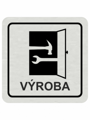 Značenie budov a pristor - Hliníkové piktogramy: Výroba