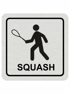 Značenie budov a pristor - Hliníkové piktogramy: Squash