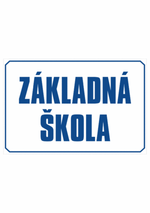 Značenie budov a priestorov: Základná škola (Text)