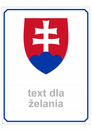 Značenie budov a priestorov: Státný znak SK + text