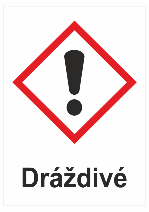Označenie obalov nebezpečných látok - GHS symboly s textom: Dráždivé
