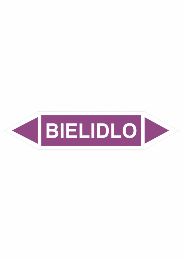 Značenie potrubí - Obojsmerné šípky bez symbolu: Bielidlo
