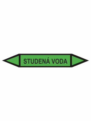 Značenie potrubí - Obojsmerné šípky bez symbolu: Studená voda