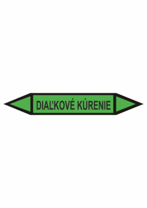Značenie potrubí - Obojsmerné šípky bez symbolu: Diaľkové kúrenie
