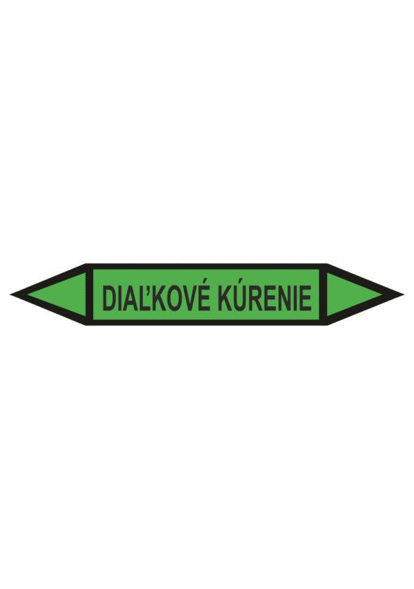 Značenie potrubí - Obojsmerné šípky bez symbolu: Diaľkové kúrenie