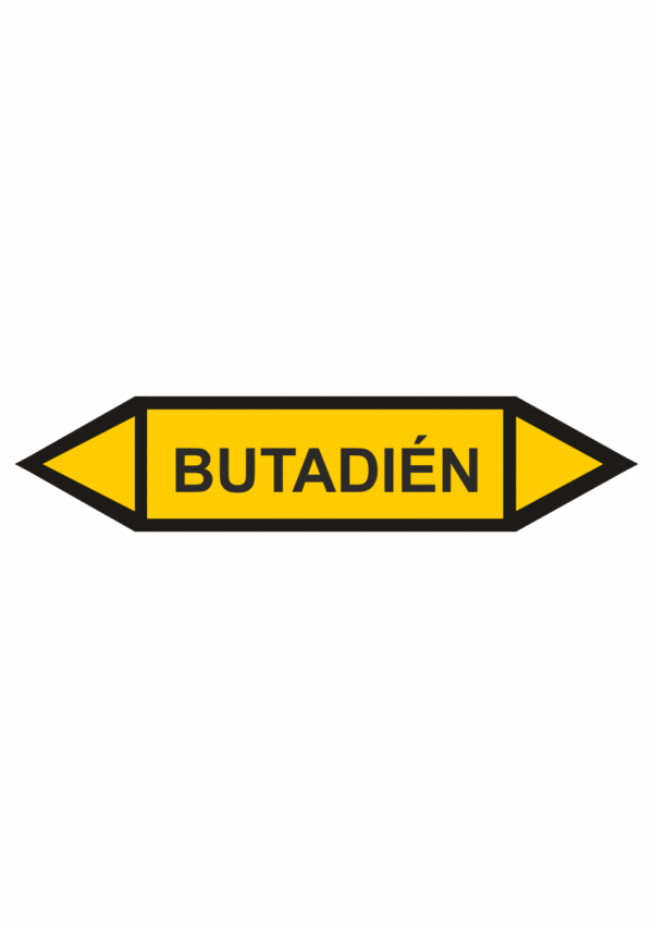 Značenie potrubí - Obojsmerné šípky bez symbolu: Butadién