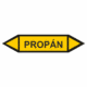 Značenie potrubí - Obojsmerné šípky bez symbolu: Propán